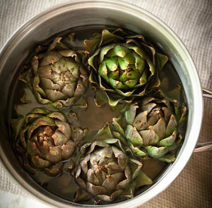 artisjok in de pan